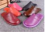 Home Non-Slip Real Leather Slides Cute Men/Women Sandals Real Cowhide Slippers