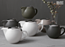 Nordic Simple Style Matte Glaze Design Include Tea Strainer Porcelain Tea Pot with Stainless Steel Cover