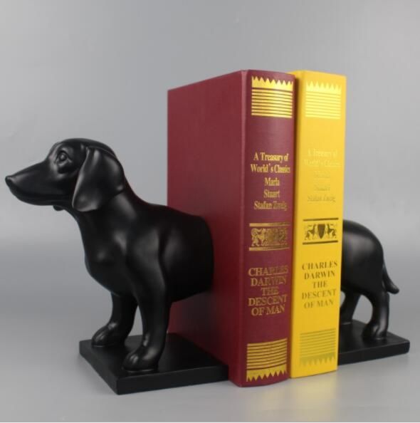 Resin Dachshund Doxie Dog Shape Bookend