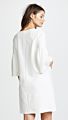 White Ruffled Flared Sleeve Casual Maternity Women Dress