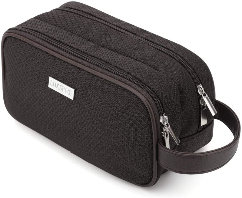 Luxspire Toiletry Bag, Dopp Kit Organizer for Travel, Nylon Waterproof Grooming Shaving Bags for Men Portable Travel Organizer