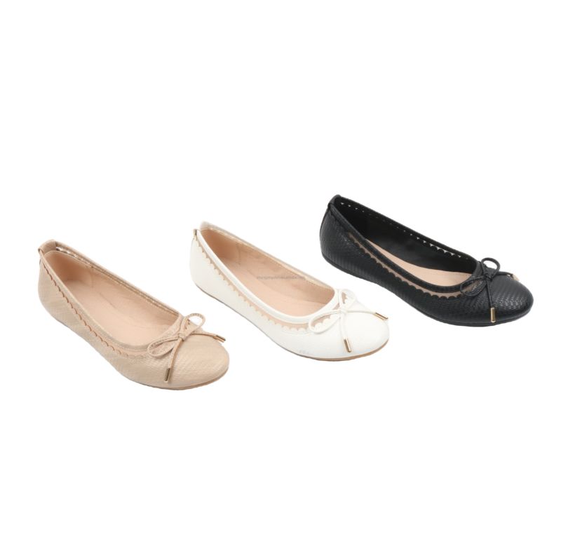 Lady Flat Shoe Simple Style with Bowknot Ballerina for Women