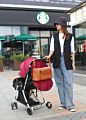 Premium Vegan Leather Stroller Organizer Large Capacity Stroller Bags for Baby Care Waterproof Buggy Bags for Girl or Boy
