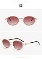 Designer Vendors Women Metal Small Oval Shape Frames Uv400 Sunglasses