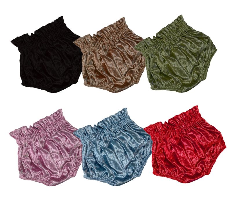 Infant Velvet Shorts Toddler Solid Color Bloomer Baby Girls Velvet Bummies