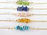 Style Natural Gemstone Chip Beads Necklace Handmade Freeform Chip Beads Chain Necklace