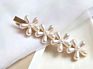 Ins Gold Color Girls Pearl Hairgrips Designer Korean Women Pearl Hair Clips
