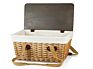 Picnic Basket Family Camping outside Deluxe Wicker Hamper