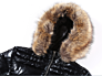 Women's Ultra Lightweight Puffer Coat, Shiny Jacket with Detachable Fur Collar Warmth Outerwear
