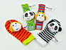 4 Pack Toy Baby Ball Socks Toy Wrist Rattle Cute Animal Soft Baby Wrist Rattle Foot Socks Animal Toy Socks