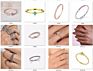925 Sterling Silver Simple Jewelry Dainty Stacking Ring Set Hammered Band Rings