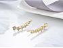 Cubic Zirconia Cz Hypoallergenic Piercing Hoop Earrings S925 Sterling Silver Crawler Earring Cuff Climber Earrings