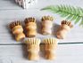 Eco Friendly Bamboo Palm & Sisal Bristles round Mini Scrub Brush Pot Brush Dish Scrubber Natural Kitchen Cleaning Scrubber