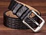 Genuine Luxury Leather Crocodile Leather Men's Business Casual Belt Pin Buckle Belt