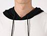 Men White Cotton Short Sleeve Lightweight Hoodie with Pockets