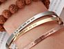 Word "It Is Well with My Soul " Stainless Steel C Shape Bracelet