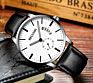 Luxury Stainless Steel Wristband Black Movement Unisex round Quartz Watch