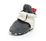 Newborn Baby Boys Girls Cozy Fleece Booties with Grippers Stay on Slipper Socks Infant Toddler Crib Shoes for Boys Girls
