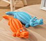 Eco-Friendly Cute Crocodile Animal Play Interactive Squeaky Nature Rubber Iq Training Pet Dog Toys