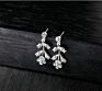 Bridal Wedding Jewelry Set Women Rhinestone Plant Necklaces and Earrings Sets