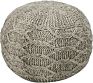 Knitted Cotton Pouffe Comfortable , round Ottoman Pouf with Difference Color