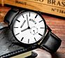 Luxury Stainless Steel Wristband Black Movement Unisex round Quartz Watch