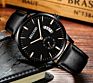 Luxury Stainless Steel Wristband Black Movement Unisex round Quartz Watch