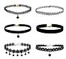 Black Lace Velvet Choker Necklace Multi Layered Clavicle Jewelry Women Styles Set Choker Set