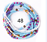 Gaby Cotton String Waist Chain Tie on 45 Inch Belly Chian Waist Beads for Women Body Jewelry
