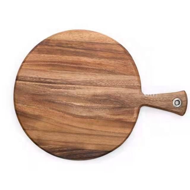 and Price 14Inch round Acacia Wood Handle Pizza Board