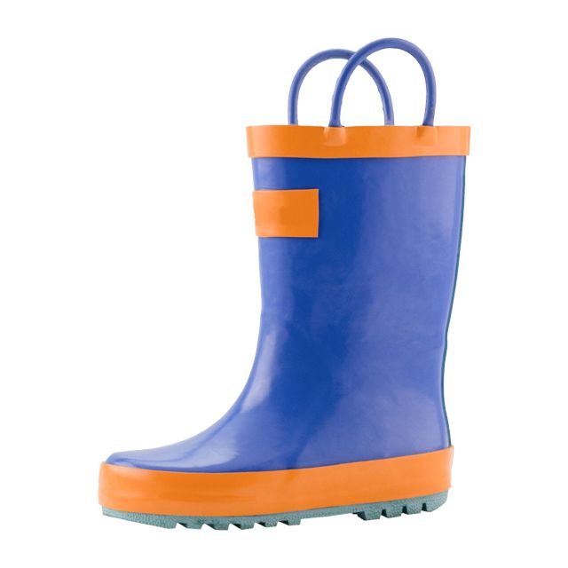 Children Rubber Boots with Handle Wellies Kids Rain Boots