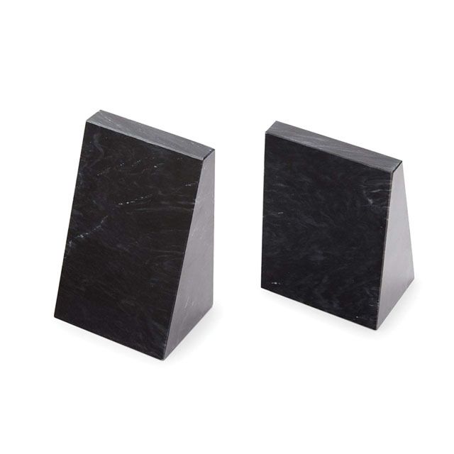 Creative Natural Polished Decoration Black and White Marble Bookends 10*6.5*15Cm