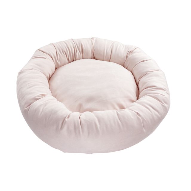 Designer Waterproof Washable round Long Faux Fur Removable Non-Slip Pet Bed Outdoor Cat Dog Bed