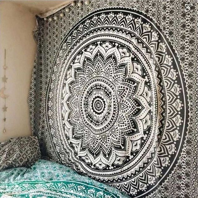 Indian Mandala Big Tapestry Wall Hanging Sandy Beach Throw Rug Blanket Camping Travel Mattress Bohemian Sleeping Pad Tapestries