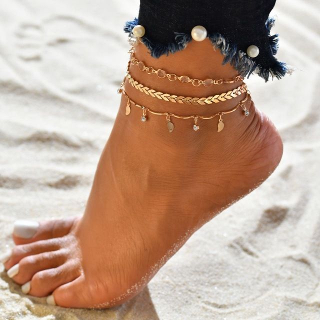 Ins Waterdrop Sterling Silver Anklets Cuban Link Letter Iced Out Cz Cuban Initial Anklets Women