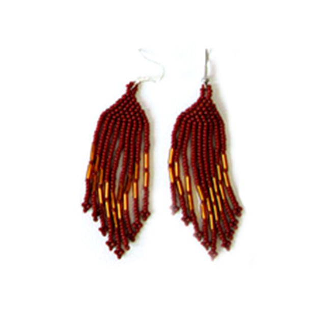 Mexican Chaquira Women Earrings Handmade Beaded in Mexico For