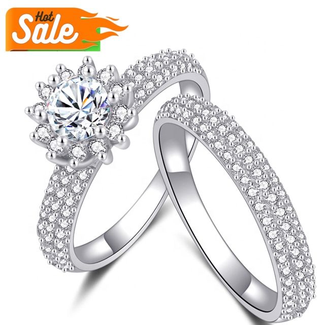 Prices Latest Design Value Jewelry Women Wedding Promise Couple Diamond 925 Sterling Silver Ring