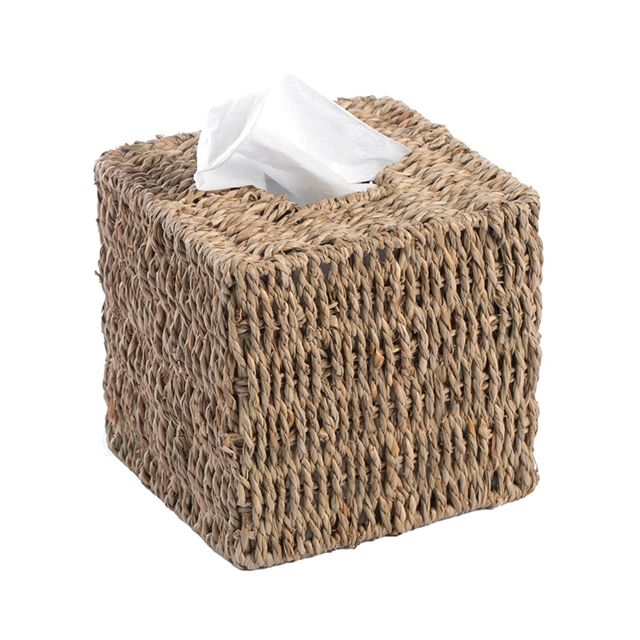 Renel Handmade Grass Rattan Woven Customized Paper Tissue Box Activity