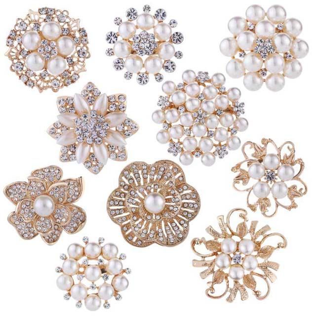 Rhinestones Flower Broches Pins Brooches