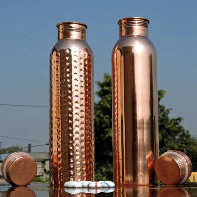 Safeshine Drink Ware Surface Pure Copper Stainless Steel Water Bottle 600Ml