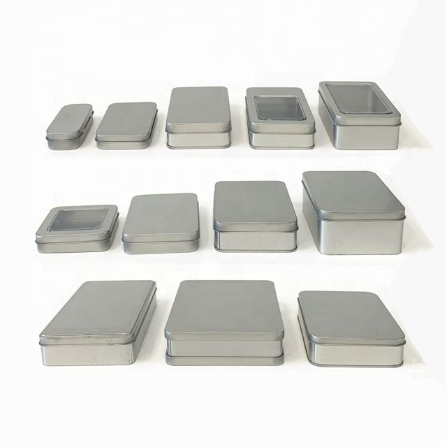 Small Square Metal Hinge Tea Packing Tin Box Tin Can with Lid