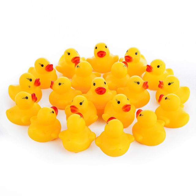 Squeeze-Sounding Bath Duck Float Rubber Duck Dabbling Toy for Children