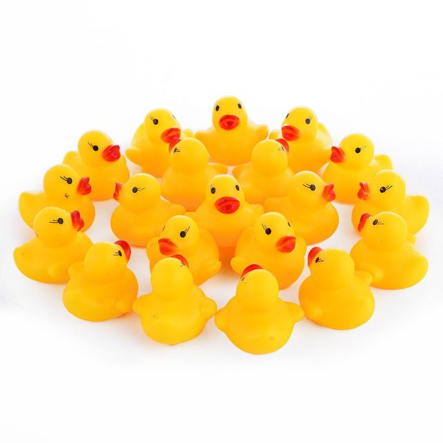 Squeeze-Sounding Bath Duck Float Rubber Duck Dabbling Toy for Children
