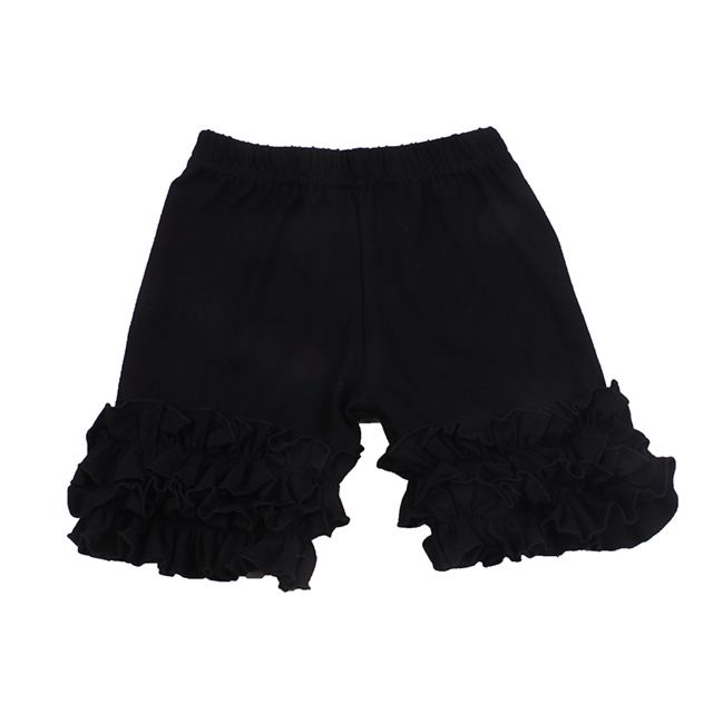 Toddler Black Pants Ruffle Kids Cotton Striped Ruffle Pants.
