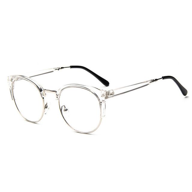 Vintage round Glasses Frames Women Men Retro Optical Eyeglasses Student Spectacle Black Clear Myopia Frame