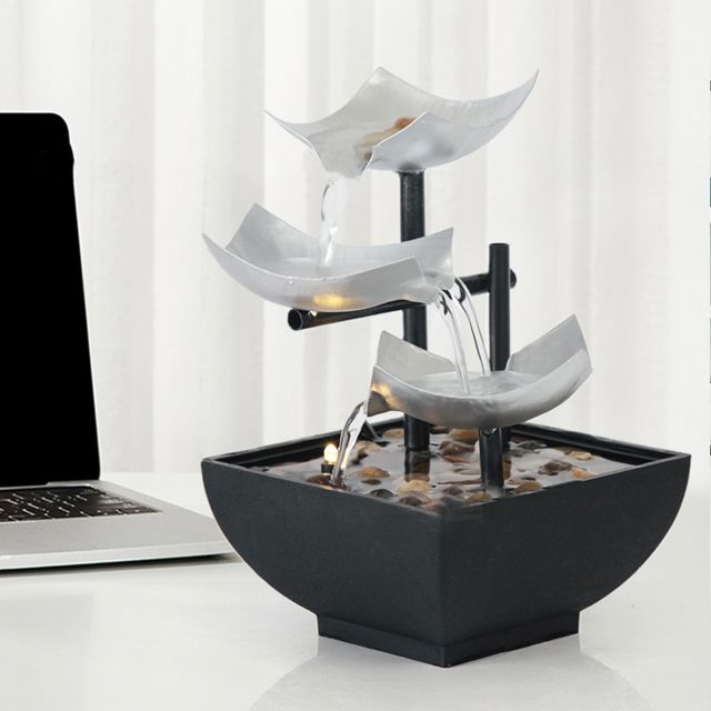 Water Fountains Decorative Indoor 3-Tier Relaxation Tabletop Water Fountains