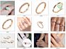 925 Sterling Silver Simple Jewelry Dainty Stacking Ring Set Hammered Band Rings