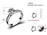 Clear Cut round Cubic Zirconia Wedding Ring Princess Sparkling Bridal White Gold Engagement Cz Ring for Women