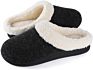 Sales Fuzzy Wool Fleece Lined Memory Foam Clogs Women's Slippers with Indoor Outdoor Anti-Skid Rubber