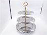 Stainless Steel Fruit Plates round Shape Fruit Tray 2 or 3 Tier Dessert Plate Tray Wedding Cake Stands
